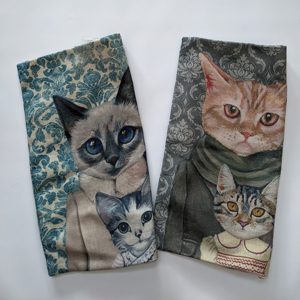Cat Family Cushion Covers, Set Of 2